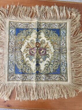 Ornate Floral Fringe Tapestry- Set Of 2